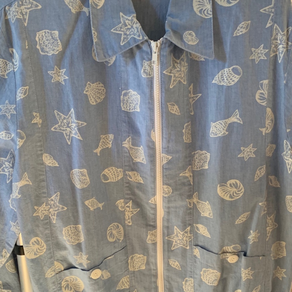 Vintage G.W a Division of Graff Light Blue Seashell Cotton Jacket